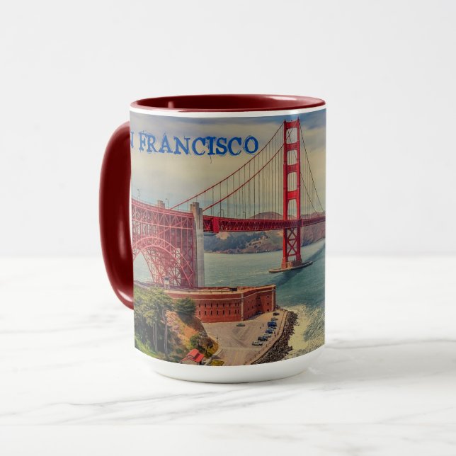San Francisco Golden Gate Bridge Pittoresque Mug (Devant gauche)