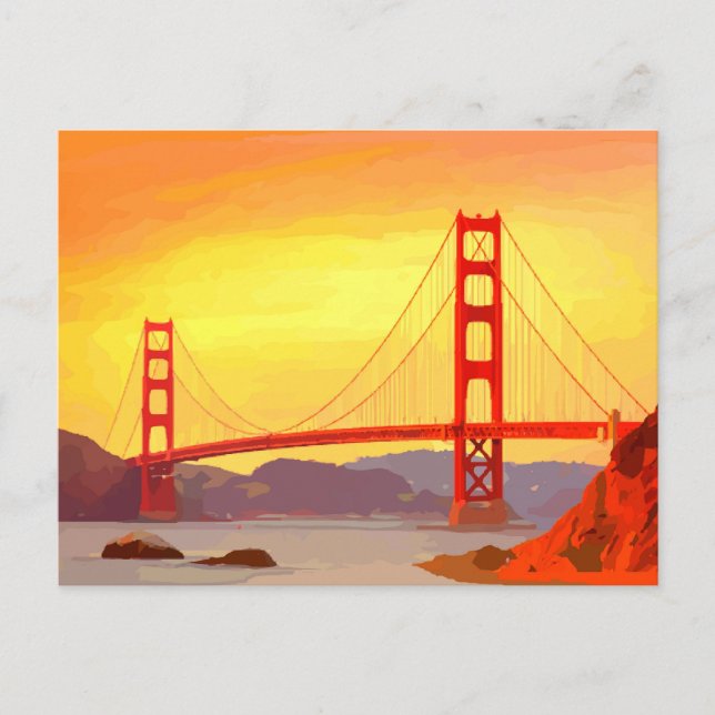San Francisco Golden Gate Bridge Postcard (Front)