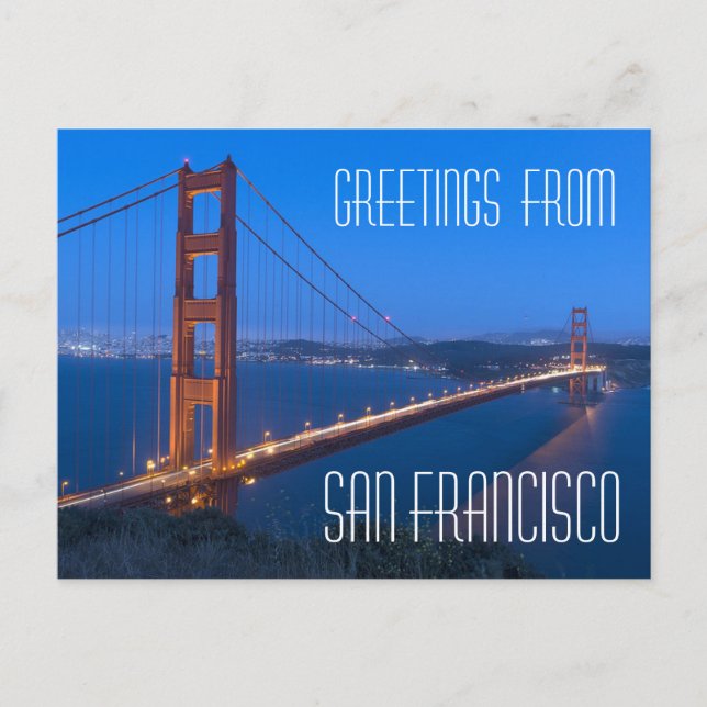 San Francisco Golden Gate Bridge Postcard (Front)