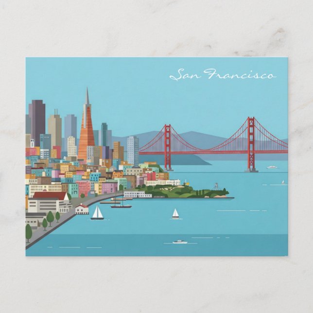 San Francisco Golden Gate Bridge postcard (Front)