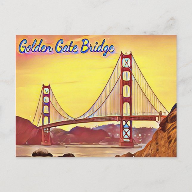 San Francisco Golden Gate Bridge Postcard (Front)