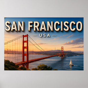 San Francisco Golden Gate Bridge Scenic Poster