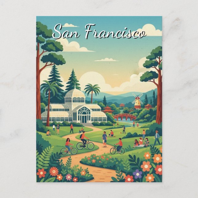 San Francisco Golden Gate Park Postcard (Front)