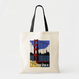San Francisco golden gate reusable grocery bag