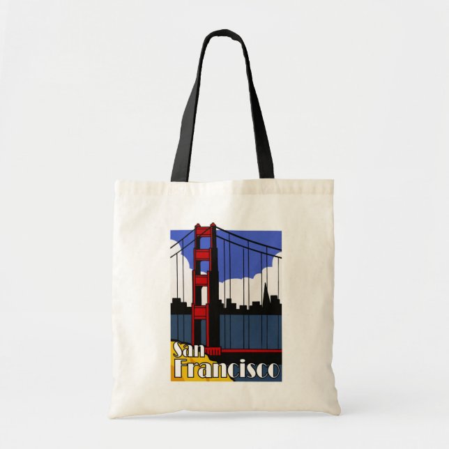 San Francisco golden gate reusable grocery bag (Front)