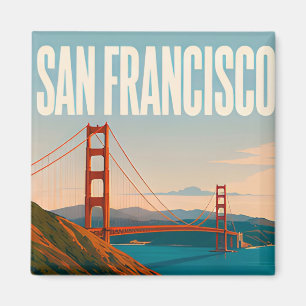 ❤️ San Francisco Golden Gate Travel Style ❤️ Magnet