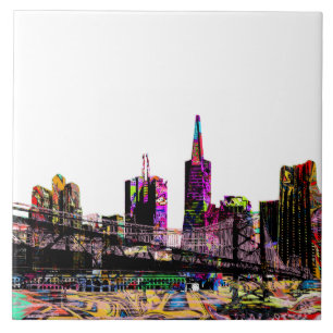 San Francisco graffiti Tile