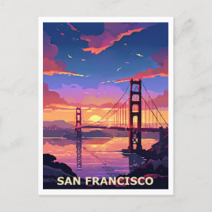 San Francisco Graphic Art Design Postcard