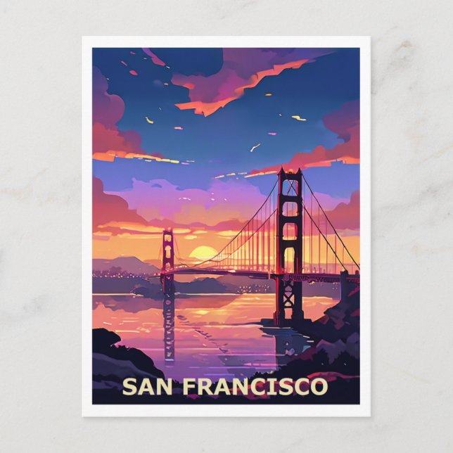 San Francisco Graphic Art Design Postcard (Front)