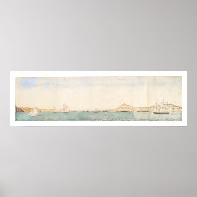 San Francisco harbour, California (1244) Poster (Front)