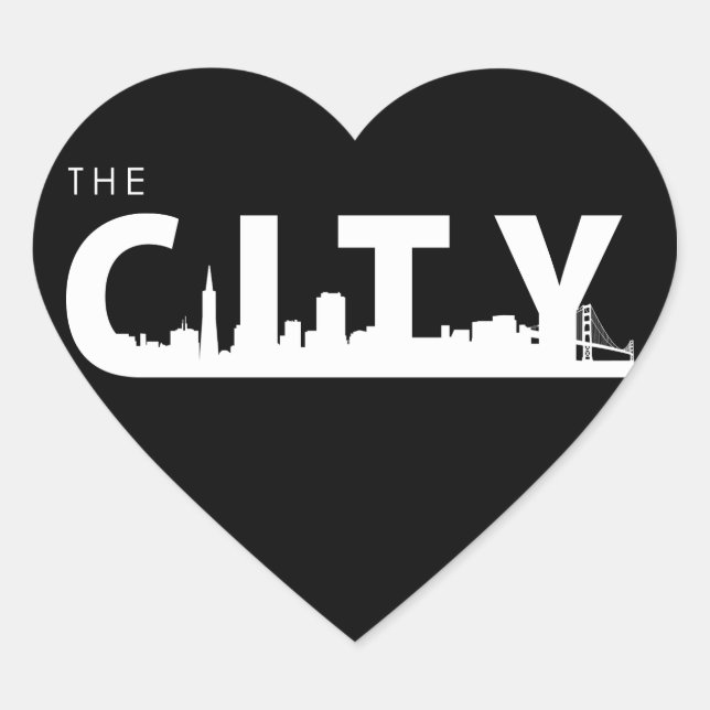 San Francisco Heart Sticker (Front)