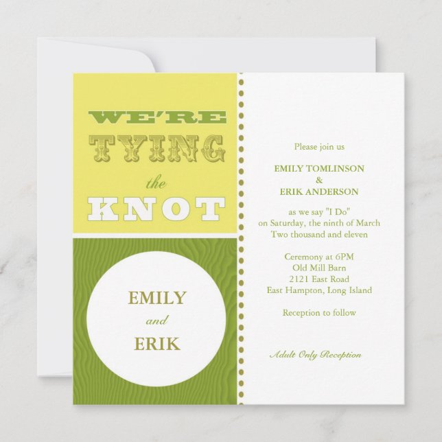 San Francisco Invitation: Citrus Twist Invitation (Front)