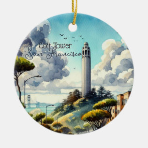 San Francisco Landmark Souvenir Ceramic Ornament
