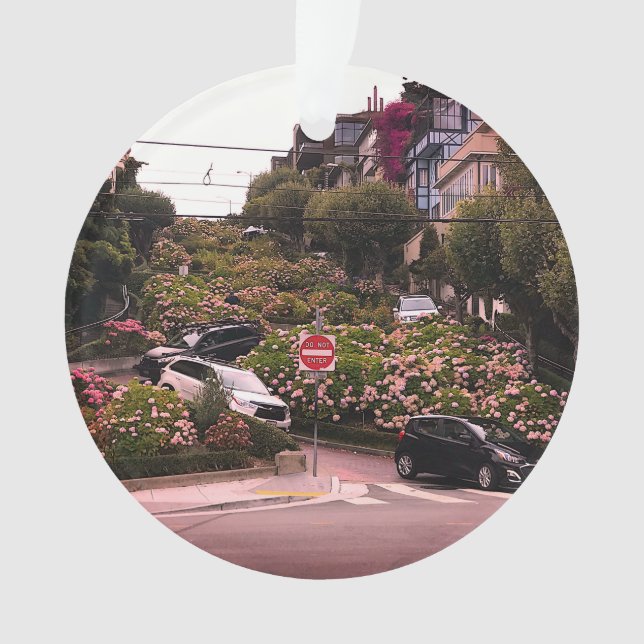 San Francisco Lombard Street #1 Ornament (Front)