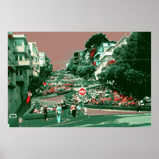 San Francisco Lombard Street - Pop Art Print (Front)