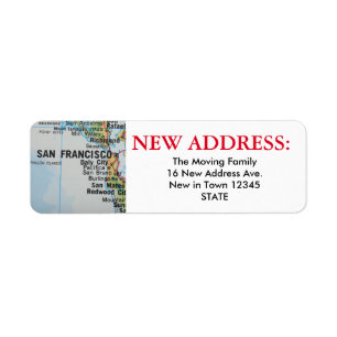 San Francisco New Address Label