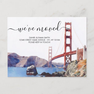 San Francisco New Address Moving Announcement Postcard