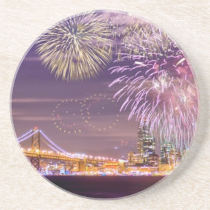 San Francisco New Year Fireworks Coaster