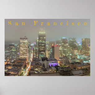 San Francisco Nighttime Poster