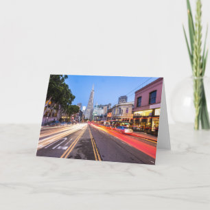 San Francisco North Beach Motion Blur Traffic Card