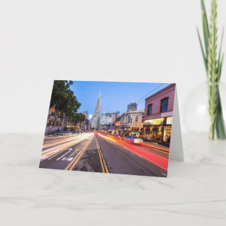 San Francisco North Beach Motion Blur Traffic Card