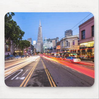 San Francisco North Beach Motion Blur Traffic Mouse Pad