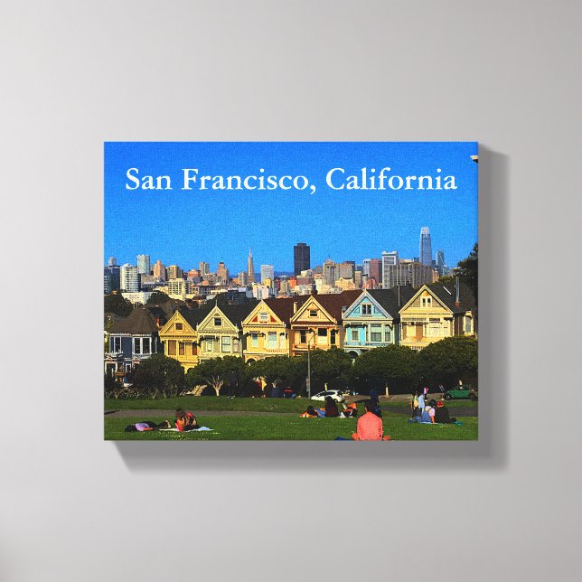 San Francisco Painted Ladies #1 Canvas Print (Front)