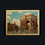 San Francisco Palace California Vintage Travel Magnet<br><div class="desc">San Francisco Palace California design in Vintage Travel style featuring the Palace of Fine Arts.</div>