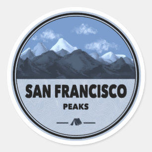 San Francisco Peaks Arizona Camping Classic Round Sticker