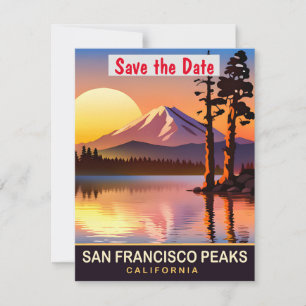 San Francisco Peaks, California, Travel Postcard,  Save The Date