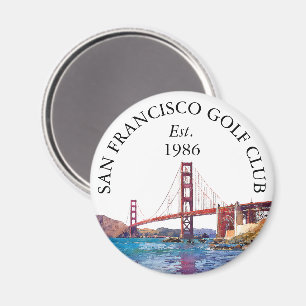 San Francisco Personalized Golf Club Name Magnet