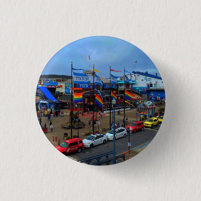 San Francisco Pier 39 Pride #1 Pinback Button (Front)