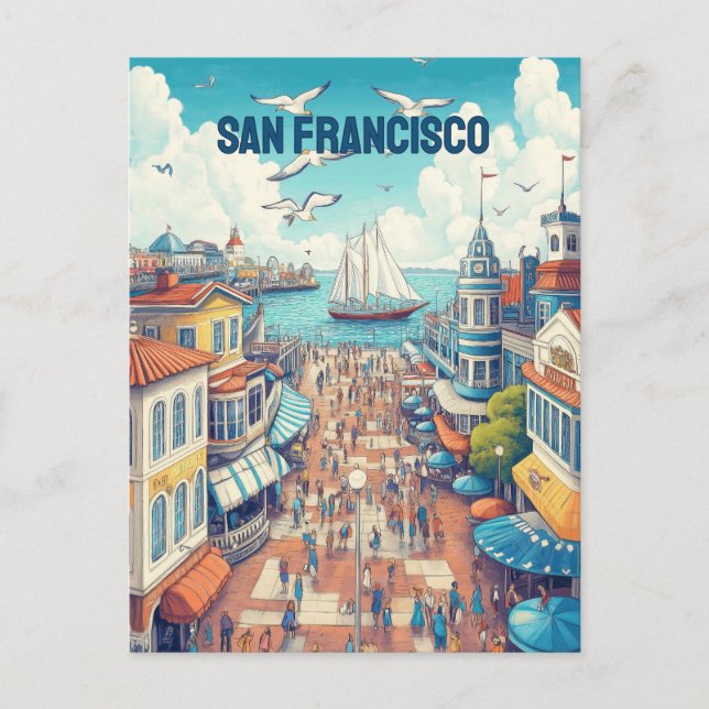 San Francisco Pier Postcard (Front)