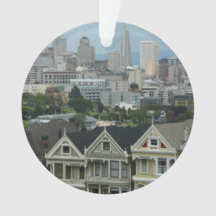 San Francisco Postcard Row City Scene Photography Ornament