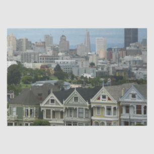 San Francisco Postcard Row City Scene Photography Tissue Paper