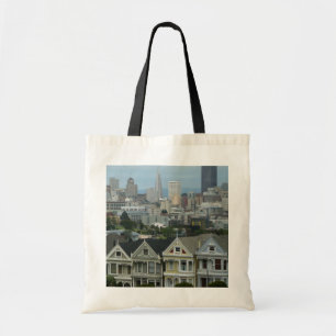 San Francisco Postcard Row City Scene Photography Tote Bag