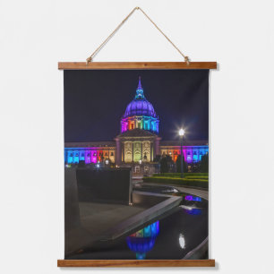 San Francisco Rainbow Lights Pride Celebration  Hanging Tapestry