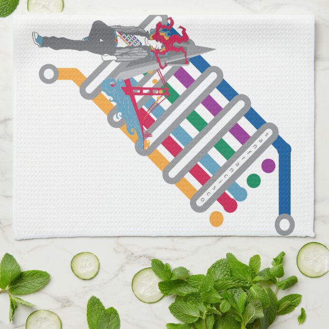 san francisco scene kitchen towel (Folded)