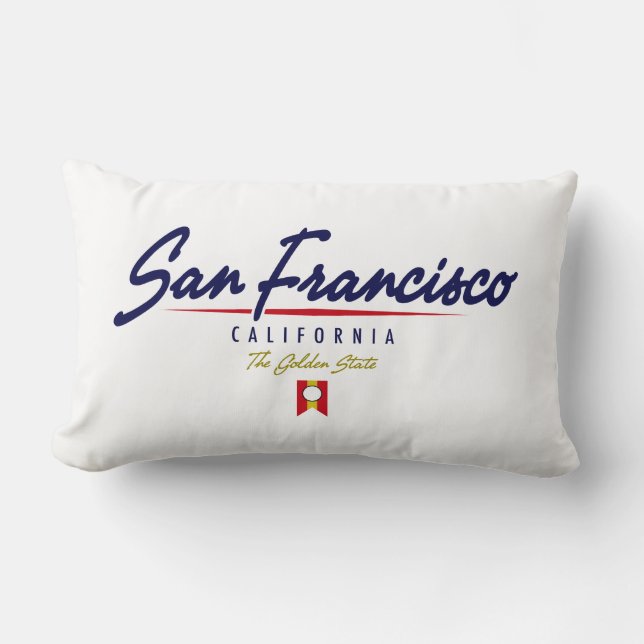San Francisco Script Lumbar Pillow (Front)