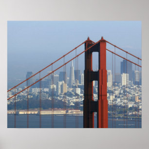 San Francisco seen trough Golden Gate Bridge. Poster