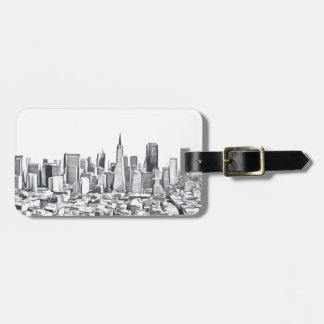 San Francisco SF Citiscape Photograph Luggage Tag