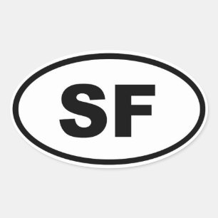 San Francisco SF oval Sticker