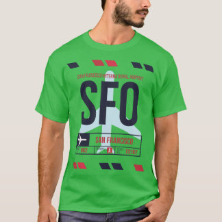 San Francisco SFO Airport Code Baggage Tag A T-Shirt