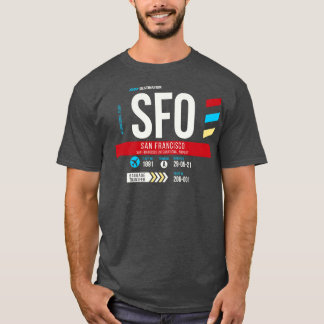 San Francisco SFO Airport Code Baggage Tag C T-Shirt