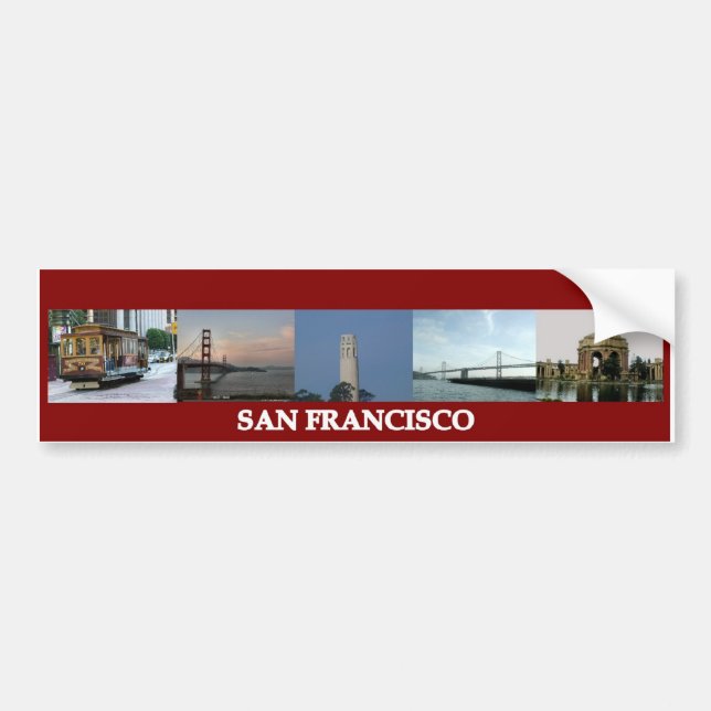 San Francisco Sites Bumper Sticker (Front)