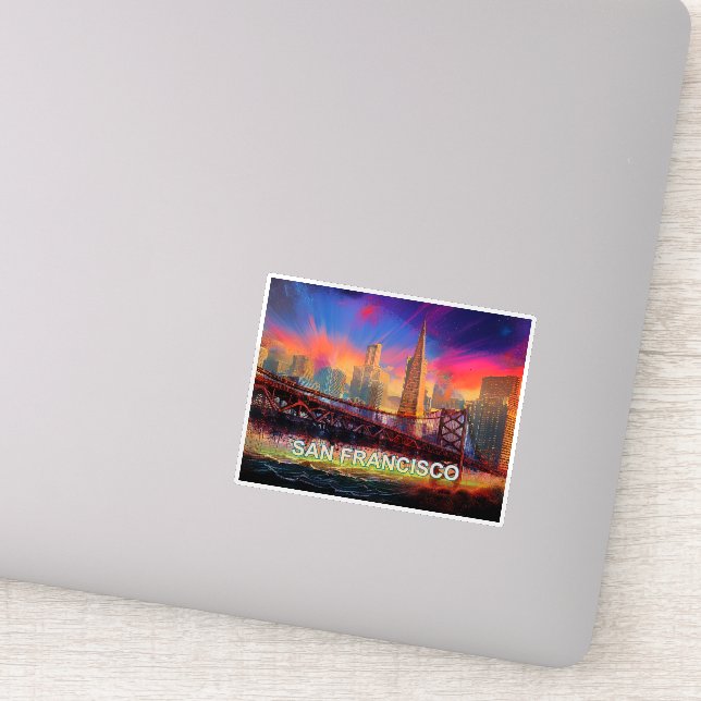 San Francisco Skyline Abstract Art  (Detail)