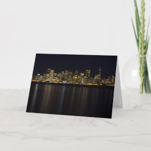 San Francisco Skyline at Night Greeting Card