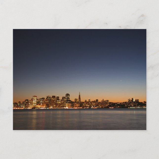 San Francisco Skyline at Sunset Postcard (Front)