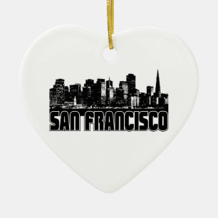 San Francisco Skyline Ceramic Ornament