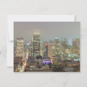 San Francisco Skyline Cityscape with Fog Postcard